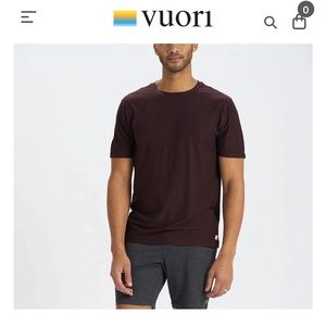 Vuori Strato tech tee in Oxblood heather. Size large. Excellent used condition